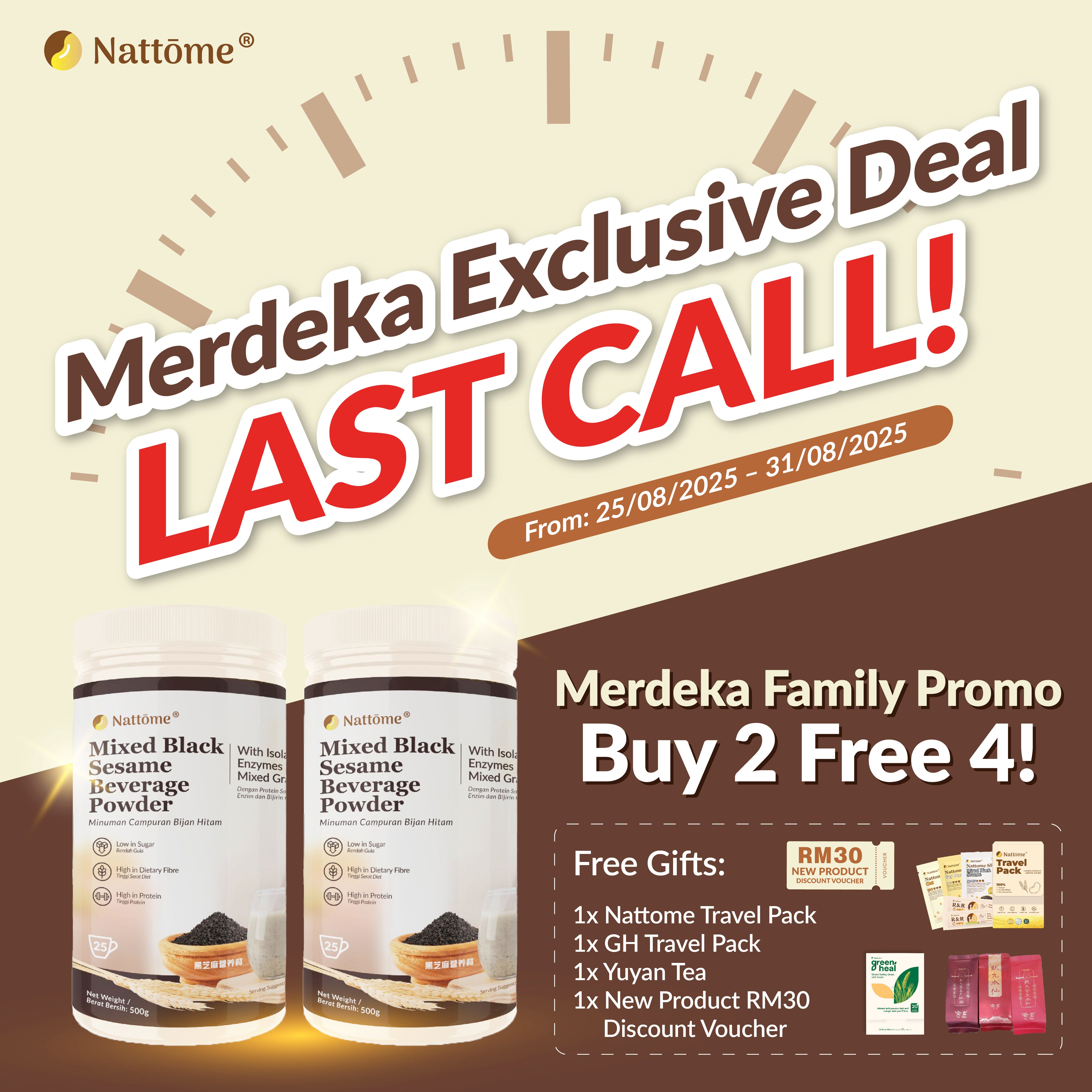 Merdeka Special Promo for Blacksesame 500g  [25/8 -31/8]